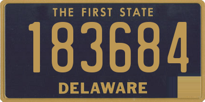 DE license plate 183684