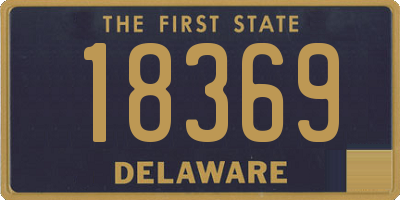DE license plate 18369