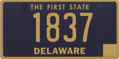 DE license plate 1837