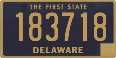 DE license plate 183718