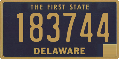 DE license plate 183744