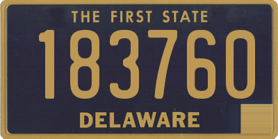 DE license plate 183760