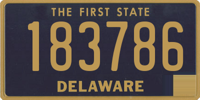DE license plate 183786