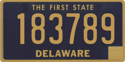 DE license plate 183789