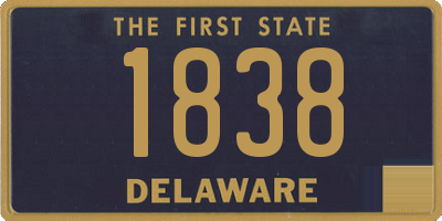 DE license plate 1838