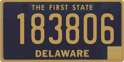 DE license plate 183806