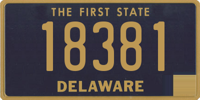 DE license plate 18381