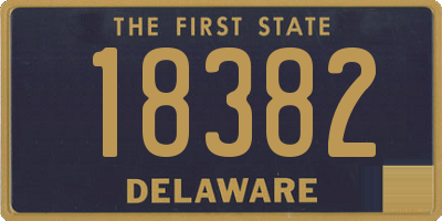 DE license plate 18382