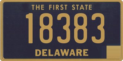 DE license plate 18383