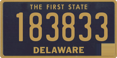 DE license plate 183833