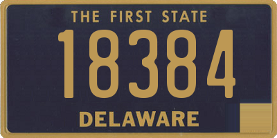 DE license plate 18384