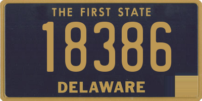 DE license plate 18386
