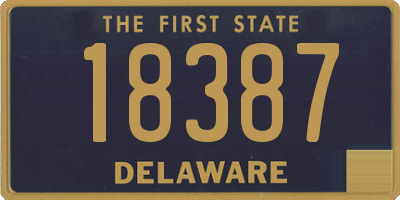 DE license plate 18387