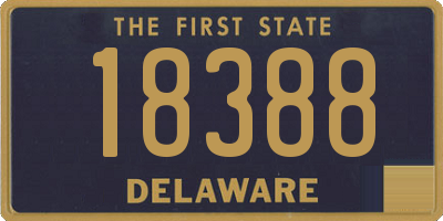 DE license plate 18388