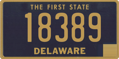 DE license plate 18389