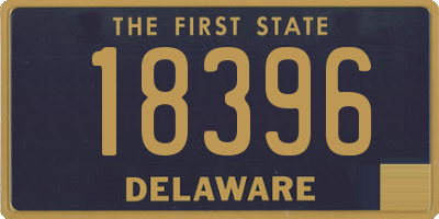 DE license plate 18396