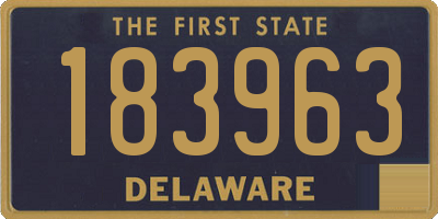 DE license plate 183963