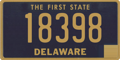 DE license plate 18398