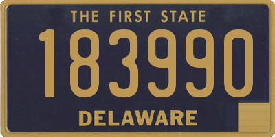 DE license plate 183990