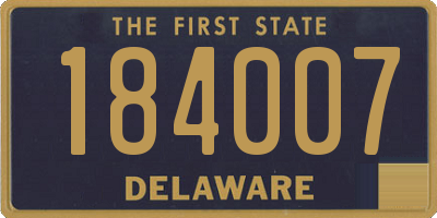 DE license plate 184007