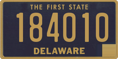 DE license plate 184010