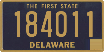 DE license plate 184011