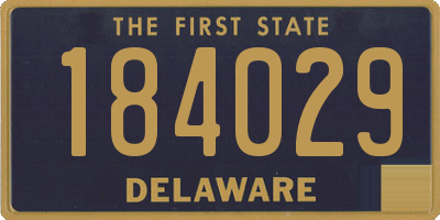 DE license plate 184029