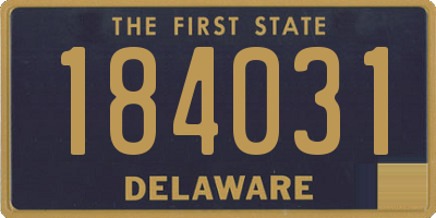 DE license plate 184031