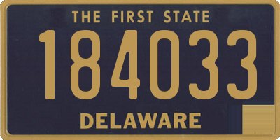 DE license plate 184033