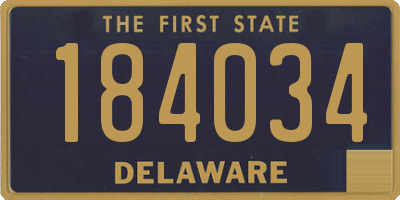 DE license plate 184034