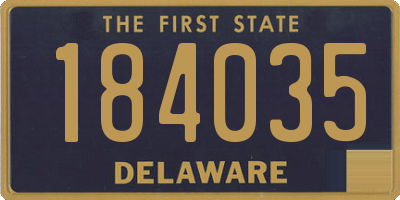 DE license plate 184035