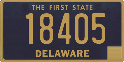 DE license plate 18405