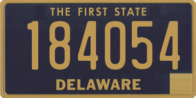 DE license plate 184054
