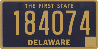 DE license plate 184074