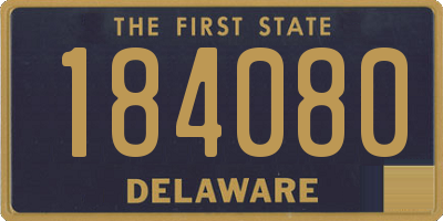 DE license plate 184080