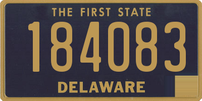 DE license plate 184083