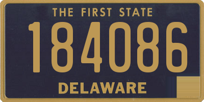 DE license plate 184086
