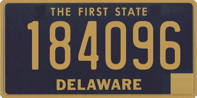 DE license plate 184096