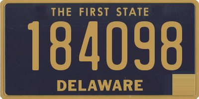 DE license plate 184098