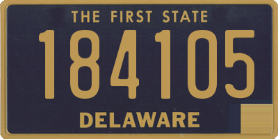 DE license plate 184105