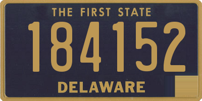 DE license plate 184152