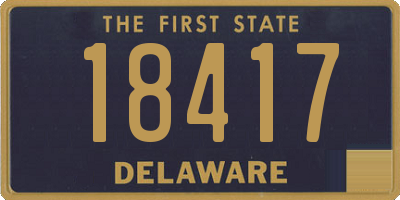 DE license plate 18417