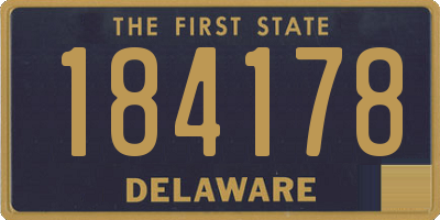 DE license plate 184178