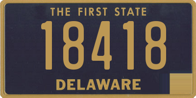 DE license plate 18418