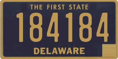 DE license plate 184184