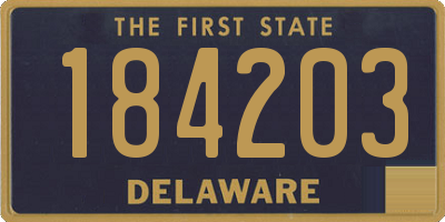 DE license plate 184203