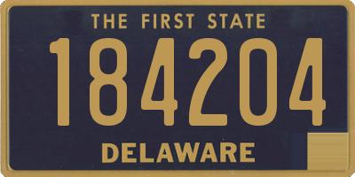 DE license plate 184204