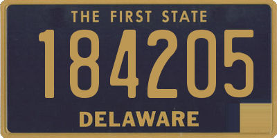 DE license plate 184205