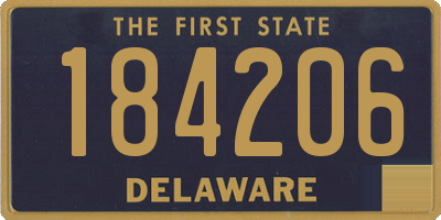 DE license plate 184206