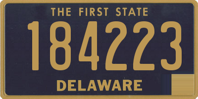 DE license plate 184223